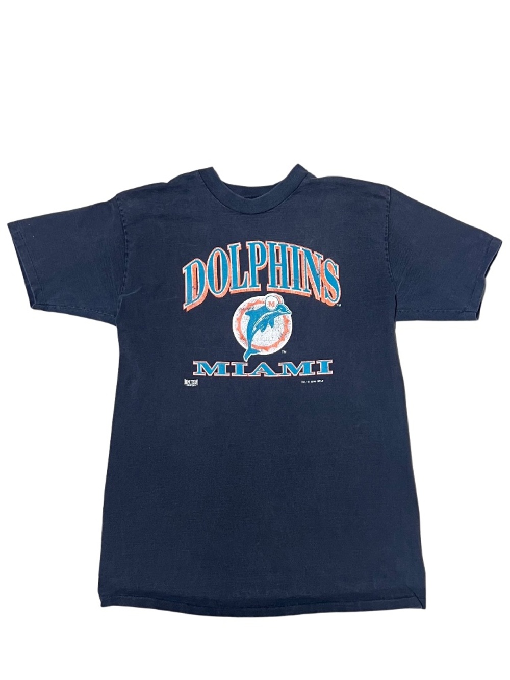 Vintage 1994 Miami Dolphins Trench T-Shirt XL Single Stitch NFL Football Tee Rar